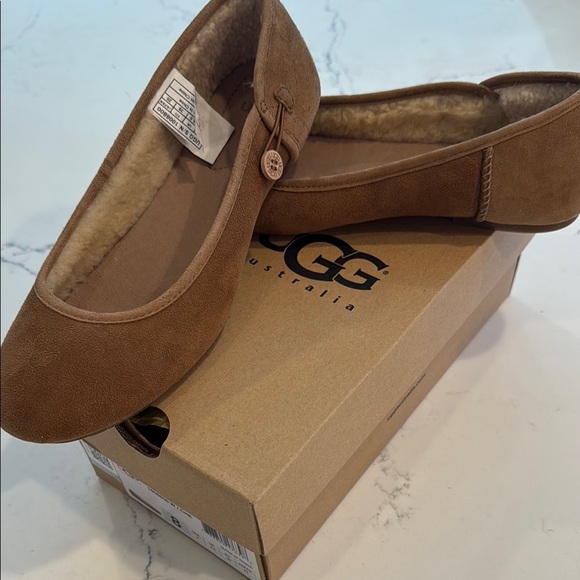 UGG Shoes - UGG Tan Suede Ballet Flats